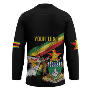 Personalized Zimbabwe Wings Flag Hockey Jersey Proudly Zimbabwean