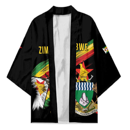 Personalized Zimbabwe Wings Flag Kimono Proudly Zimbabwean