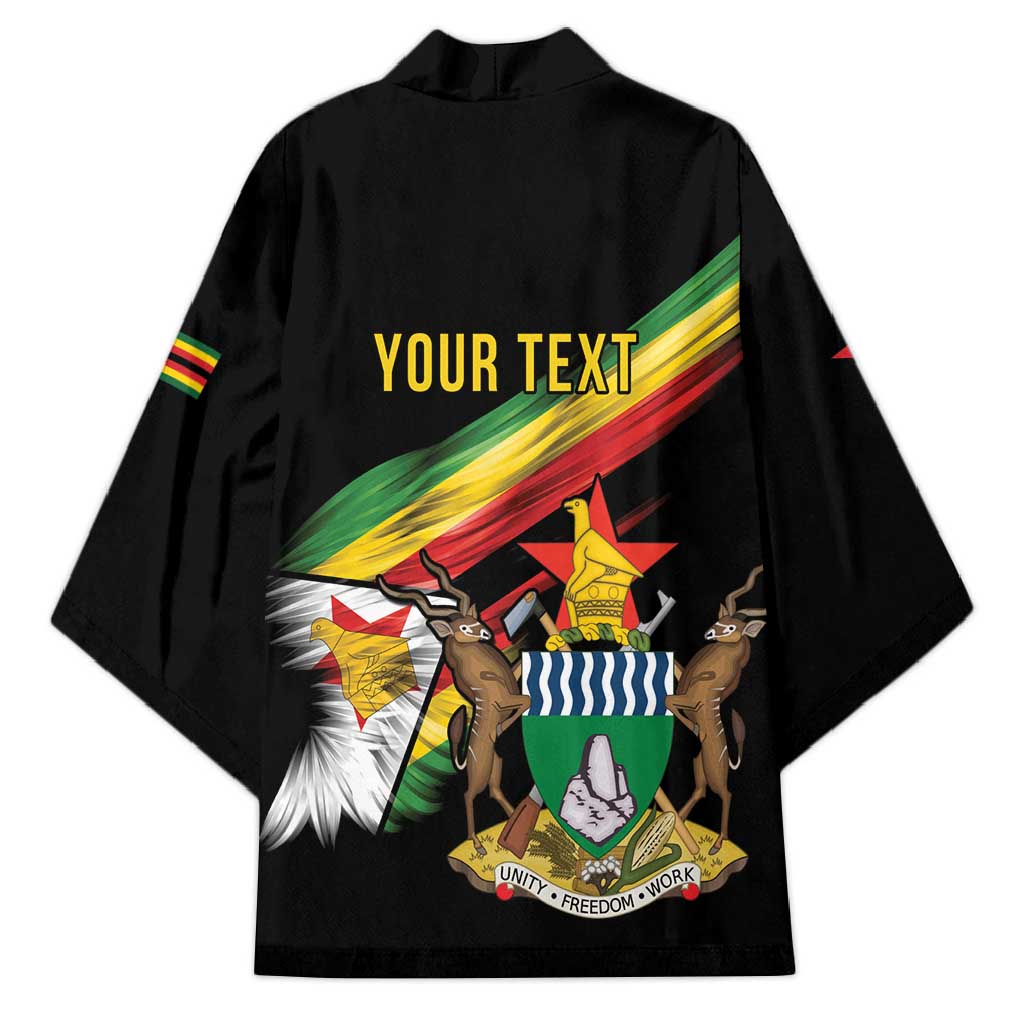 Personalized Zimbabwe Wings Flag Kimono Proudly Zimbabwean