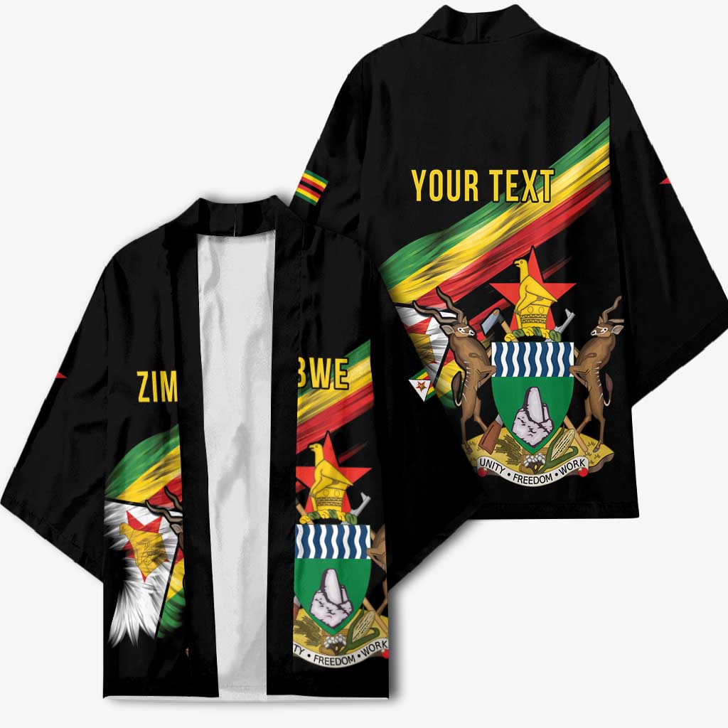 Personalized Zimbabwe Wings Flag Kimono Proudly Zimbabwean