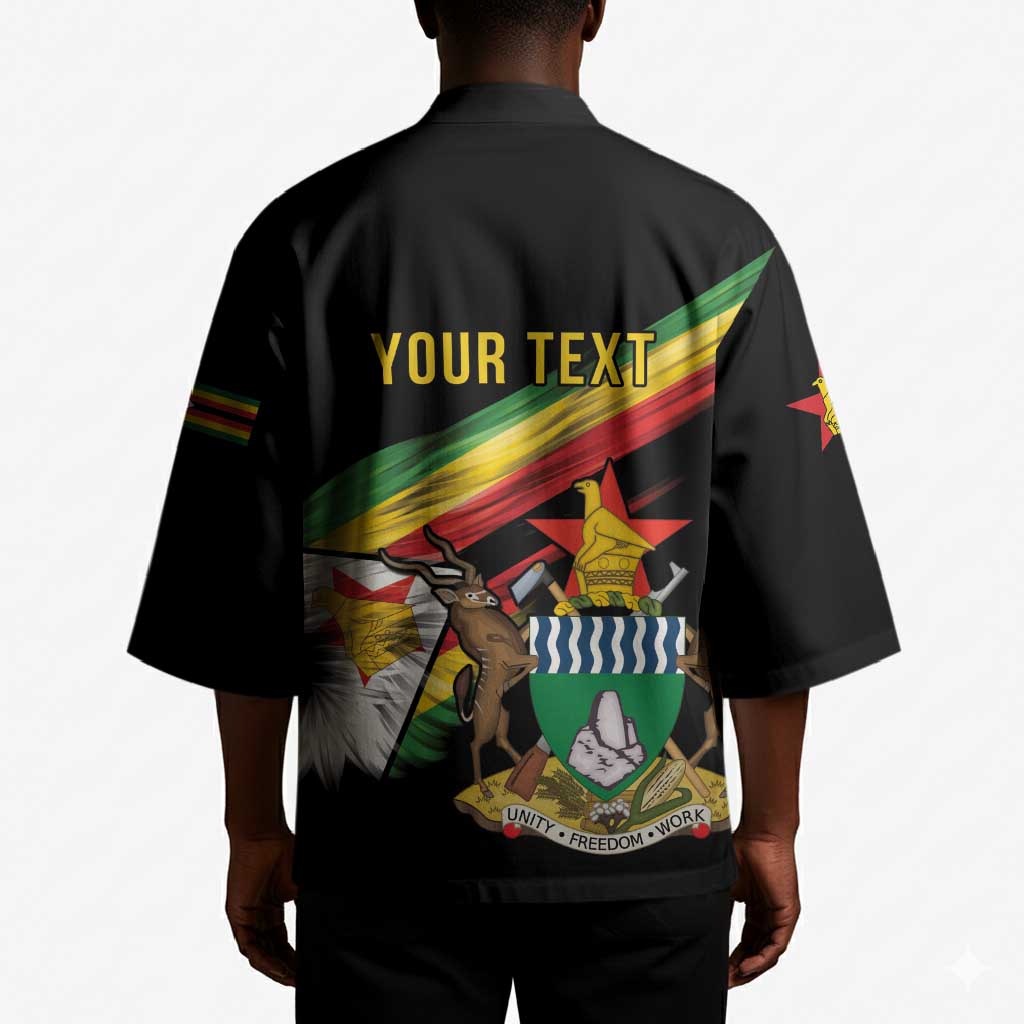 Personalized Zimbabwe Wings Flag Kimono Proudly Zimbabwean