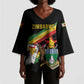 Personalized Zimbabwe Wings Flag Kimono Sleeve Blouse Proudly Zimbabwean