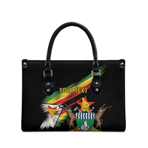 Personalized Zimbabwe Wings Flag Leather Bag Proudly Zimbabwean