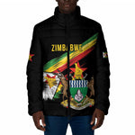 Personalized Zimbabwe Wings Flag Padded Jacket Proudly Zimbabwean
