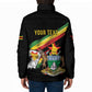 Personalized Zimbabwe Wings Flag Padded Jacket Proudly Zimbabwean