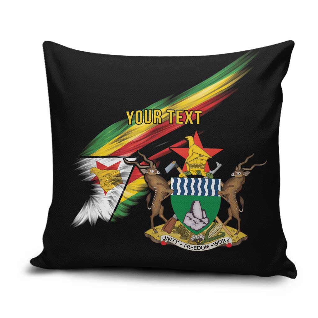 Personalized Zimbabwe Wings Flag Pillow Cover Proudly Zimbabwean