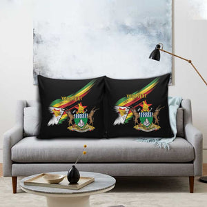 Personalized Zimbabwe Wings Flag Pillow Cover Proudly Zimbabwean