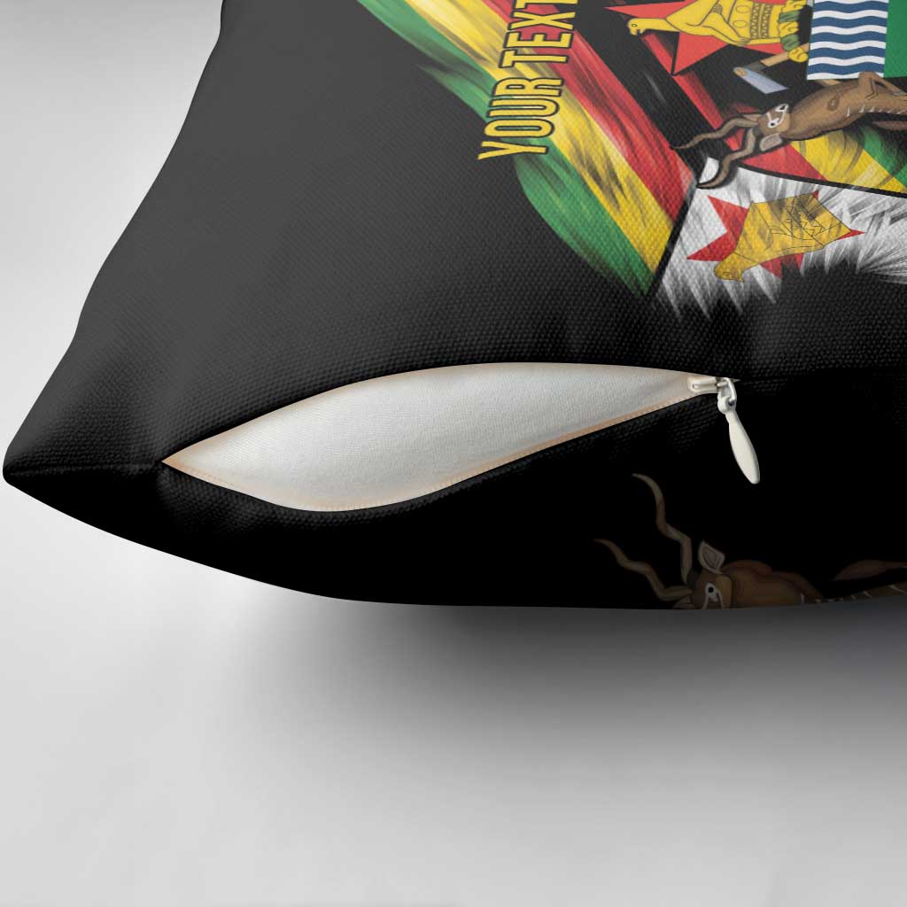 Personalized Zimbabwe Wings Flag Pillow Cover Proudly Zimbabwean