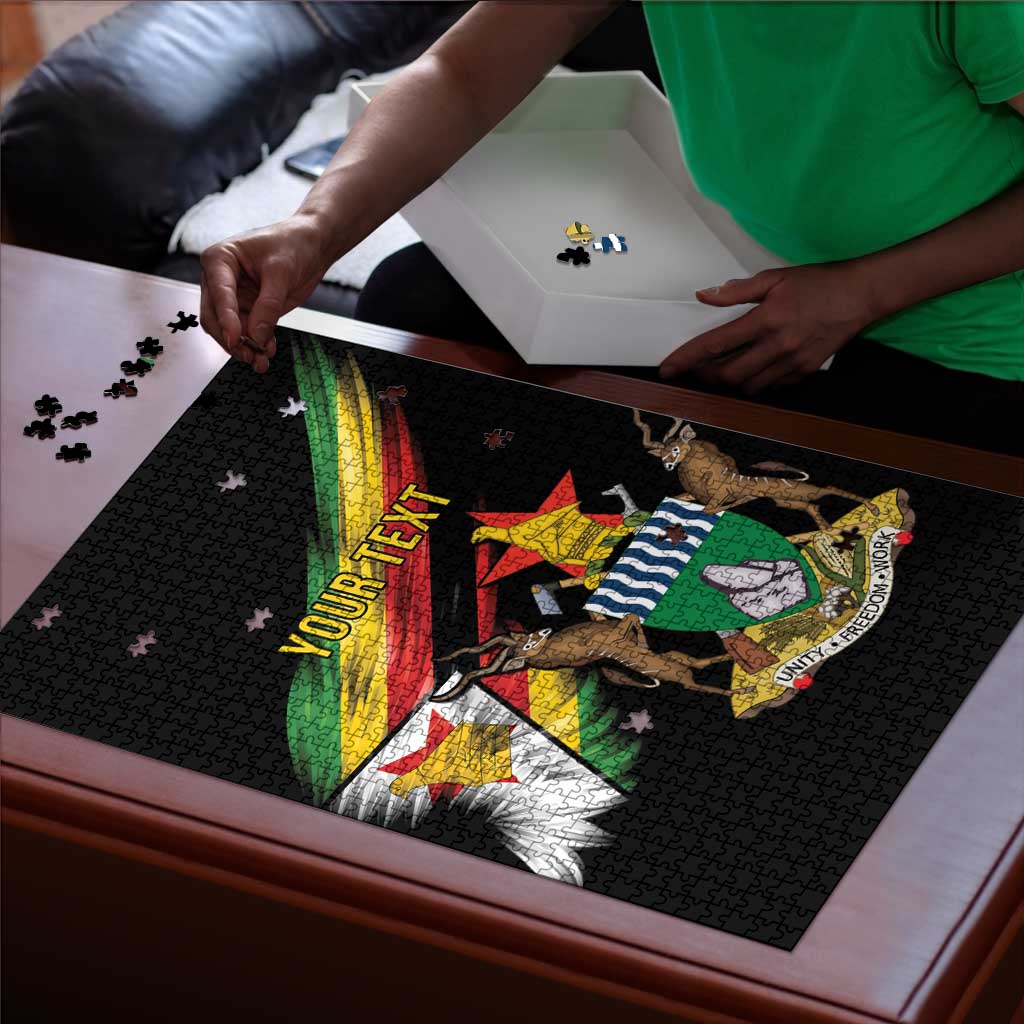 Personalized Zimbabwe Wings Flag Puzzle Proudly Zimbabwean