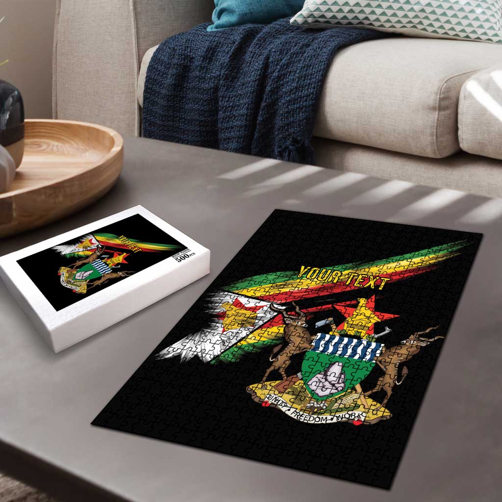 Personalized Zimbabwe Wings Flag Puzzle Proudly Zimbabwean