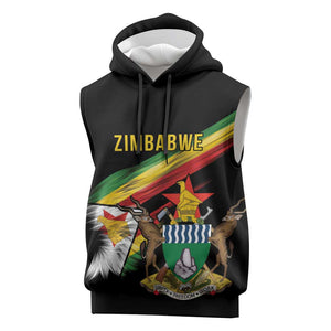 Zimbabwe Wings Flag Sleeveless Hoodie Proudly Zimbabwean - African Pride