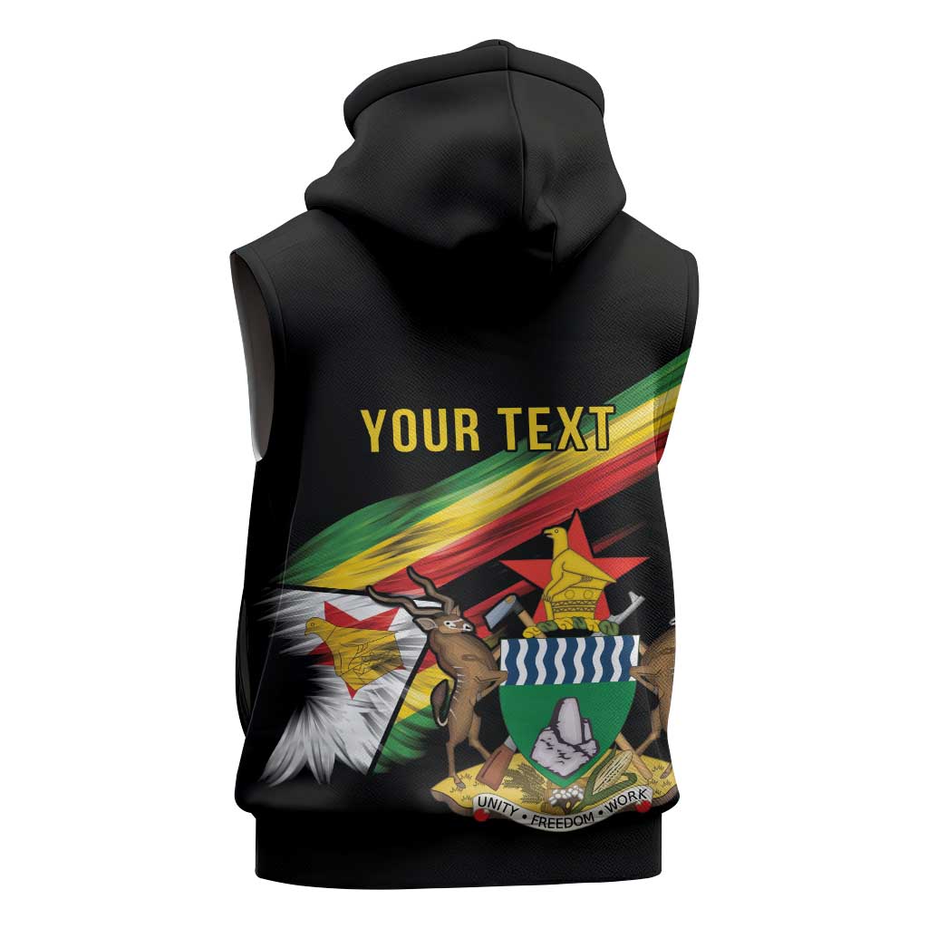 Zimbabwe Wings Flag Sleeveless Hoodie Proudly Zimbabwean - African Pride