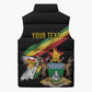 Personalized Zimbabwe Wings Flag Sleeveless Puffer Jacket Proudly Zimbabwean