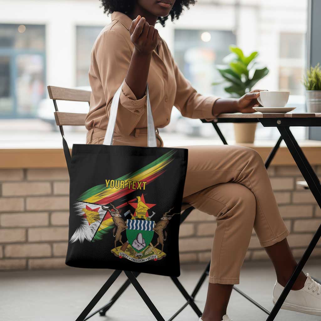 Personalized Zimbabwe Wings Flag Tote Bag Proudly Zimbabwean