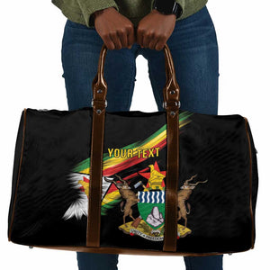Personalized Zimbabwe Wings Flag Travel Bag Proudly Zimbabwean