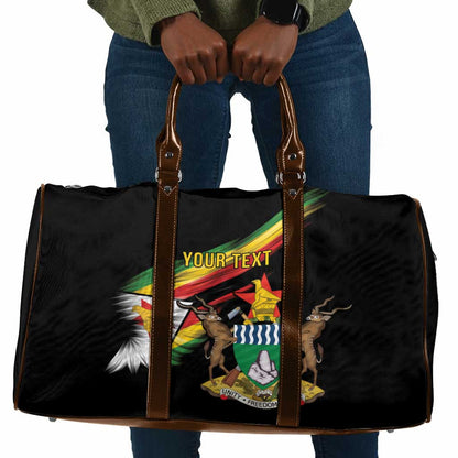 Personalized Zimbabwe Wings Flag Travel Bag Proudly Zimbabwean