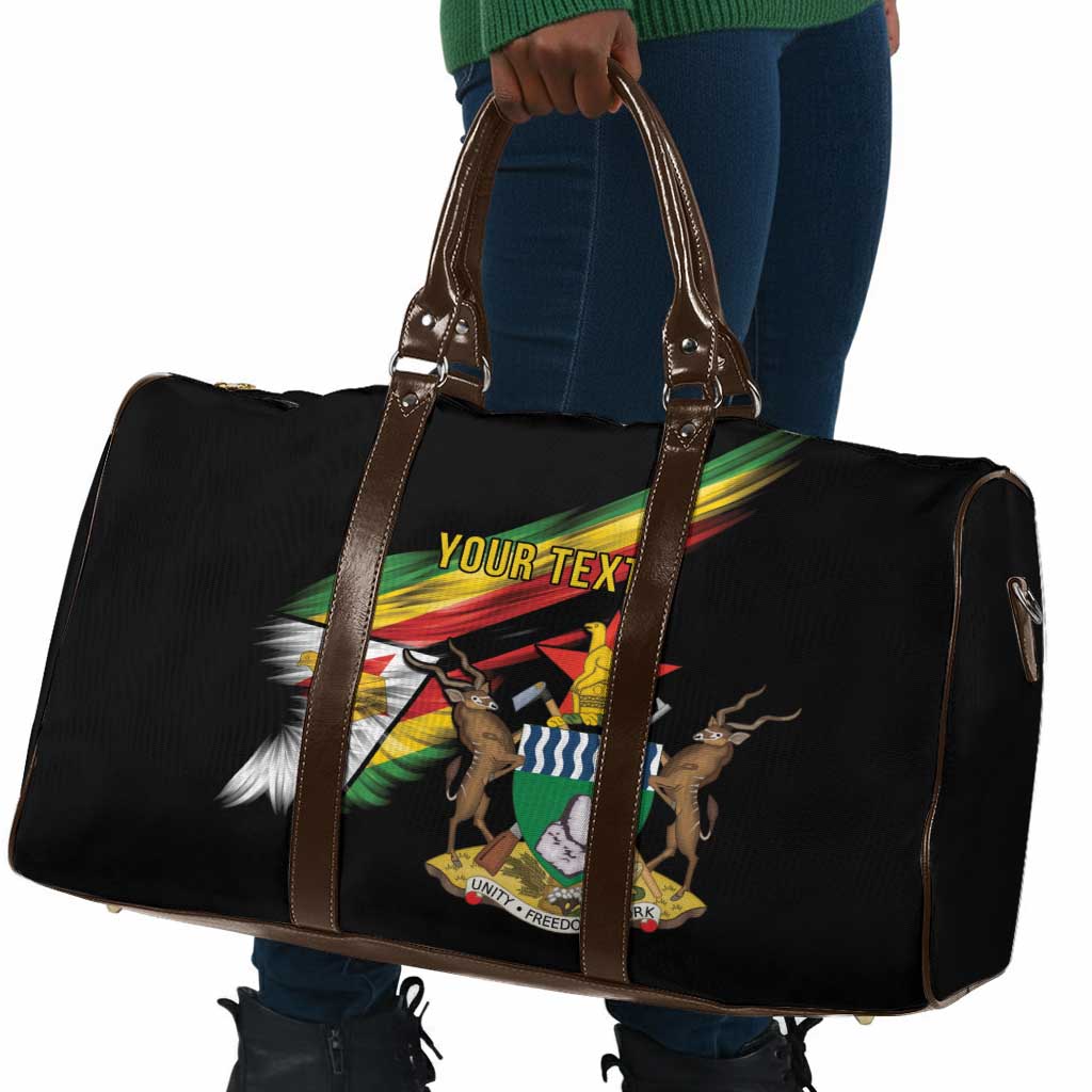 Personalized Zimbabwe Wings Flag Travel Bag Proudly Zimbabwean