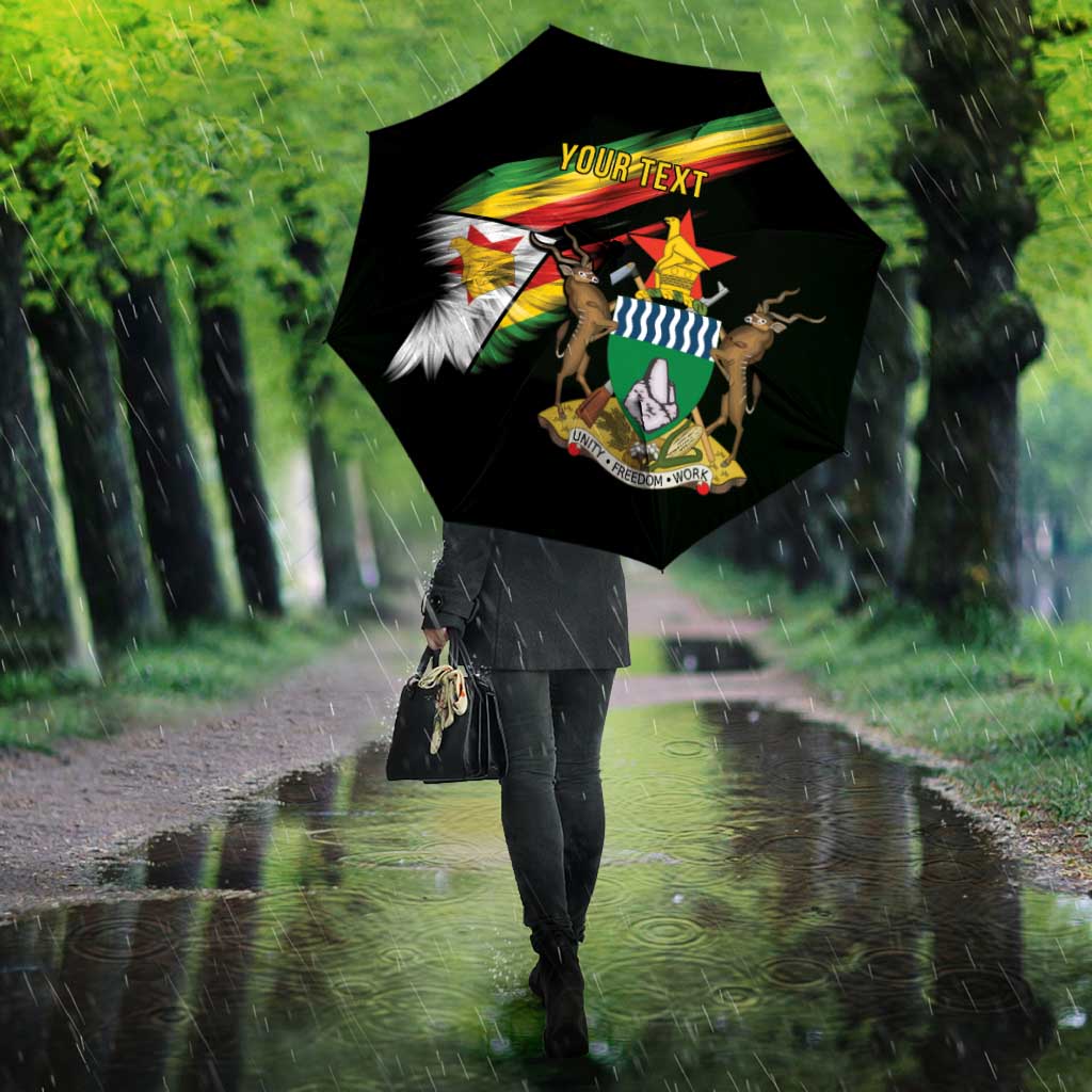 Personalized Zimbabwe Wings Flag Umbrella Proudly Zimbabwean