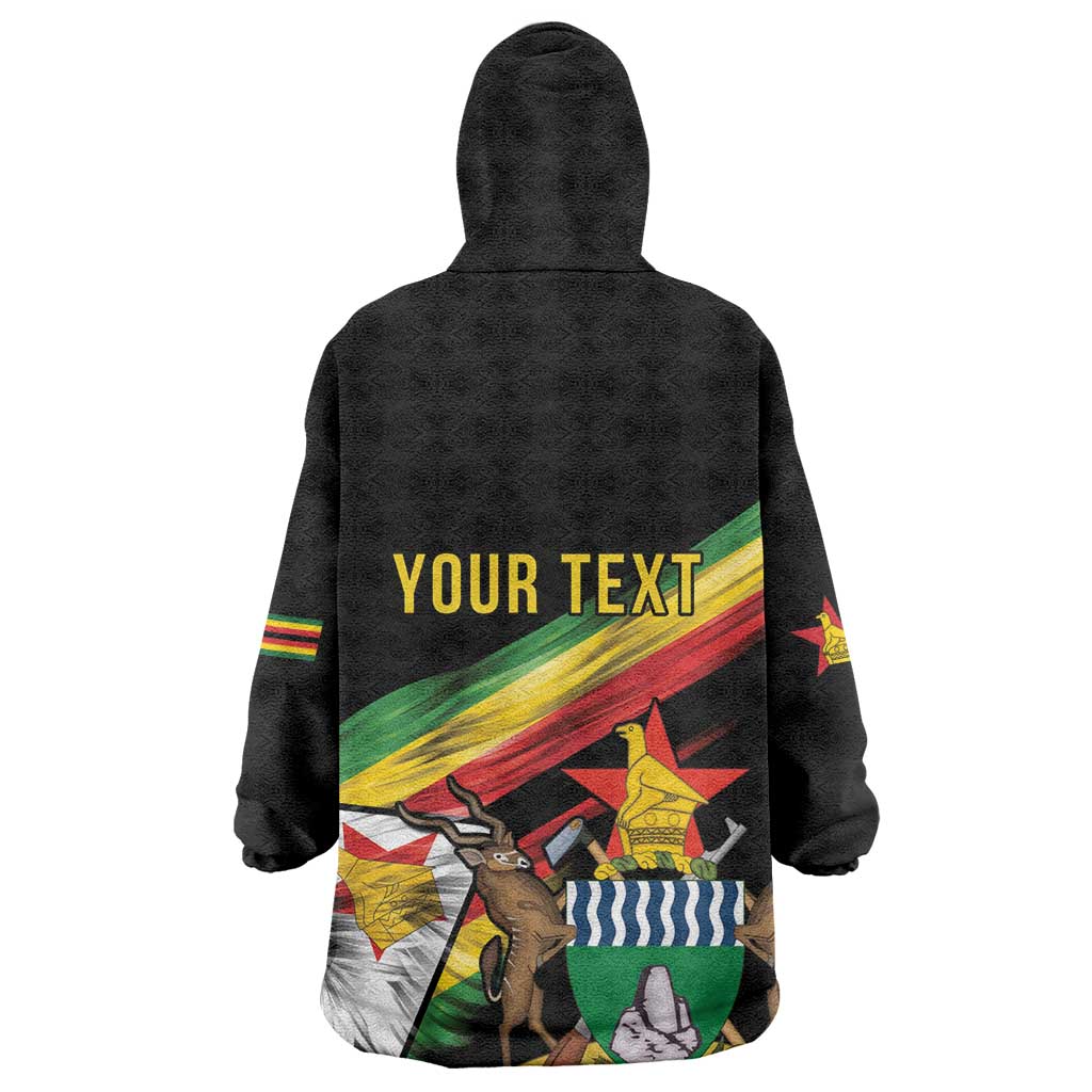 Zimbabwe Wings Flag Wearable Blanket Hoodie Proudly Zimbabwean - African Pride