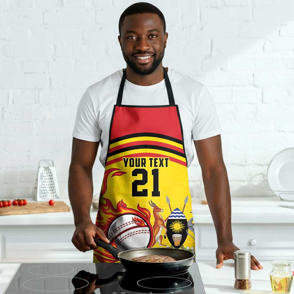 Custom Africa Cricket Uganda Apron Cranes Cricket Ball Fire
