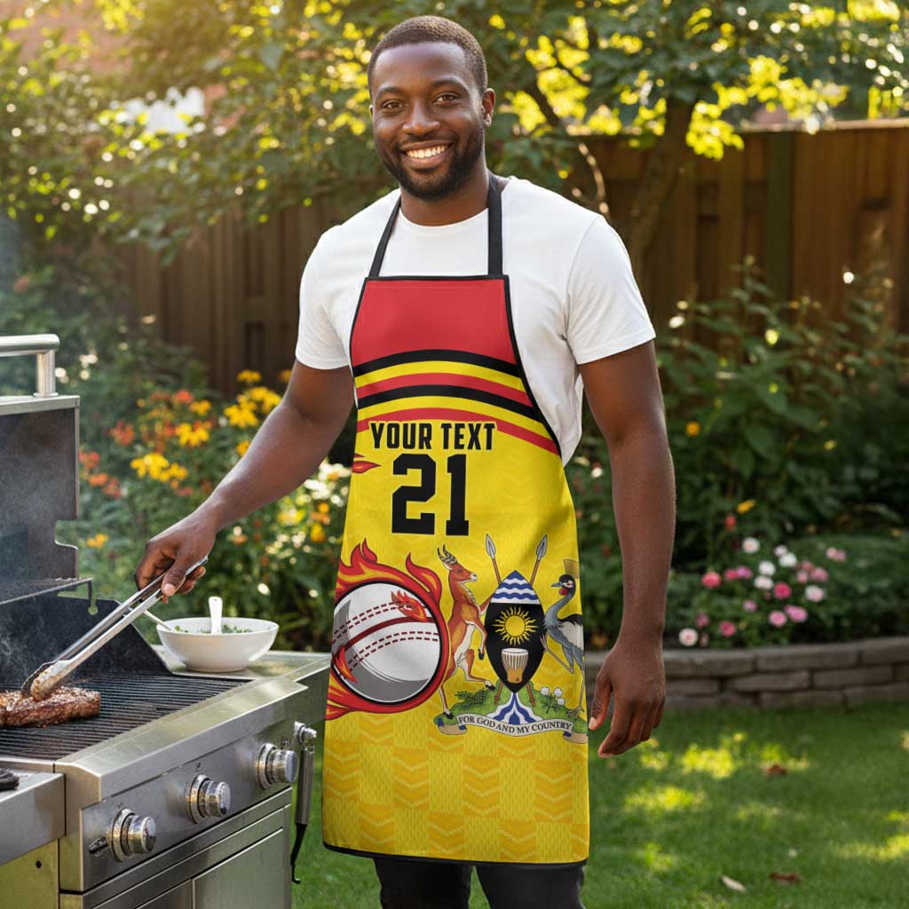 Custom Africa Cricket Uganda Apron Cranes Cricket Ball Fire