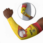 Custom Africa Cricket Uganda Arm Sleeves Cranes Cricket Ball Fire