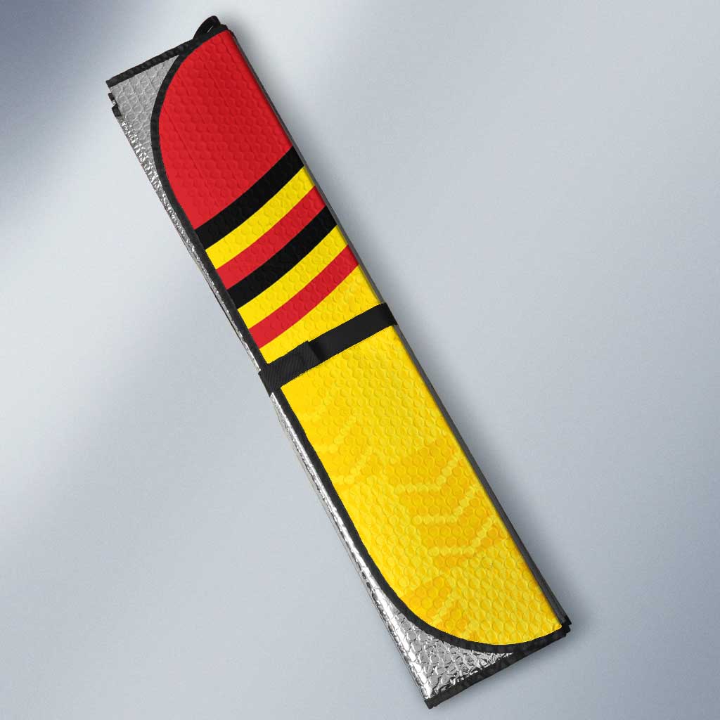 Custom Africa Cricket Uganda Auto Sun Shade Cranes Cricket Ball Fire