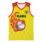 Custom Africa Cricket Uganda Basketball Jersey Cranes Cricket Ball Fire LT9