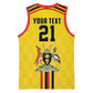 Custom Africa Cricket Uganda Basketball Jersey Cranes Cricket Ball Fire LT9