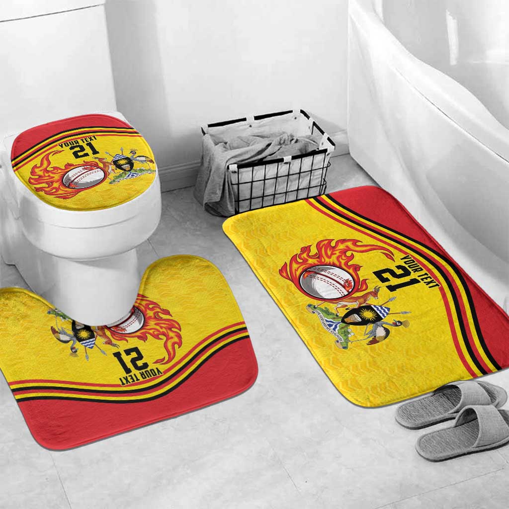 Custom Africa Cricket Uganda Bathroom Set Cranes Cricket Ball Fire