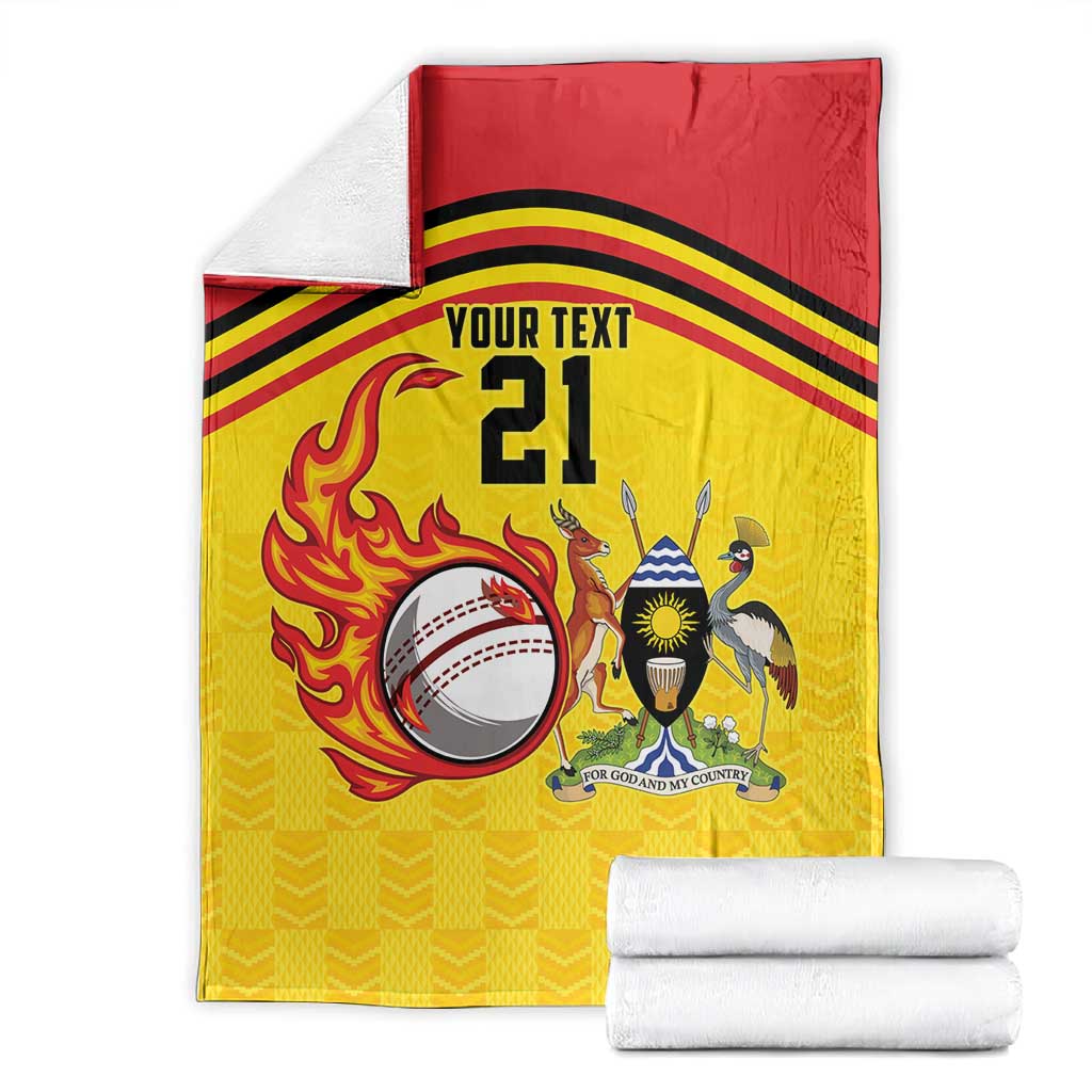 Custom Africa Cricket Uganda Blanket Cranes Cricket Ball Fire - African Pride