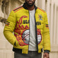 Custom Africa Cricket Uganda Bomber Puffer Jacket Cranes Cricket Ball Fire