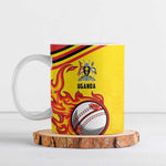 Custom Africa Cricket Uganda Ceramic Mug Cranes Cricket Ball Fire