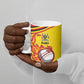Custom Africa Cricket Uganda Ceramic Mug Cranes Cricket Ball Fire