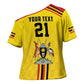 Custom Africa Cricket Uganda Cross Shoulder Shirt Cranes Cricket Ball Fire