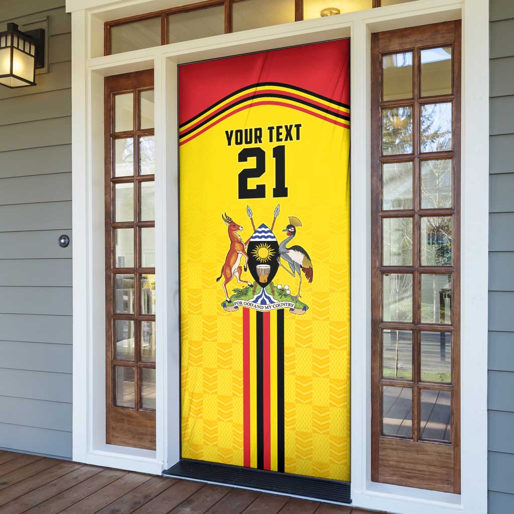 Custom Africa Cricket Uganda Door Cover Cranes Cricket Ball Fire