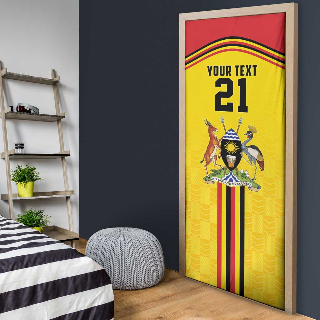 Custom Africa Cricket Uganda Door Cover Cranes Cricket Ball Fire