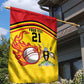 Custom Africa Cricket Uganda Garden Flag Cranes Cricket Ball Fire - African Pride