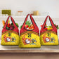 Custom Africa Cricket Uganda Grocery Bag Cranes Cricket Ball Fire - African Pride