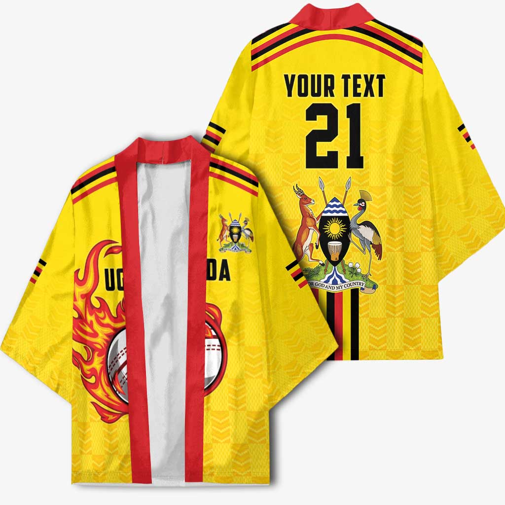 Custom Africa Cricket Uganda Kimono Cranes Cricket Ball Fire
