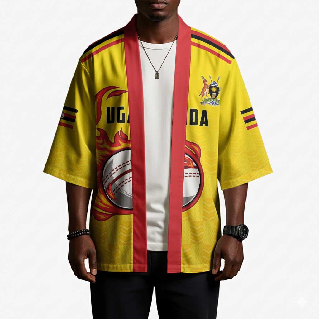 Custom Africa Cricket Uganda Kimono Cranes Cricket Ball Fire