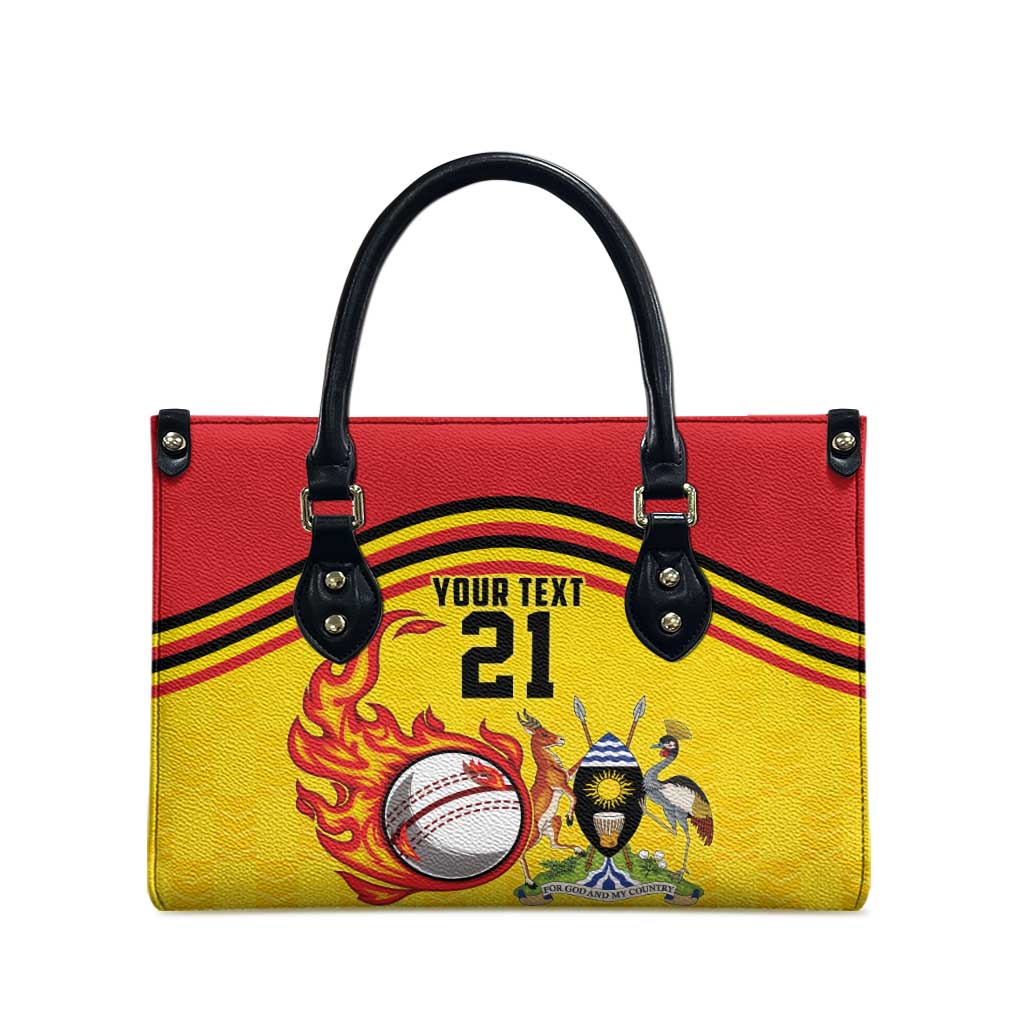 Custom Africa Cricket Uganda Leather Bag Cranes Cricket Ball Fire