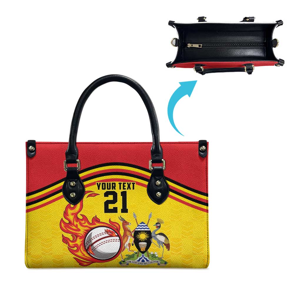 Custom Africa Cricket Uganda Leather Bag Cranes Cricket Ball Fire