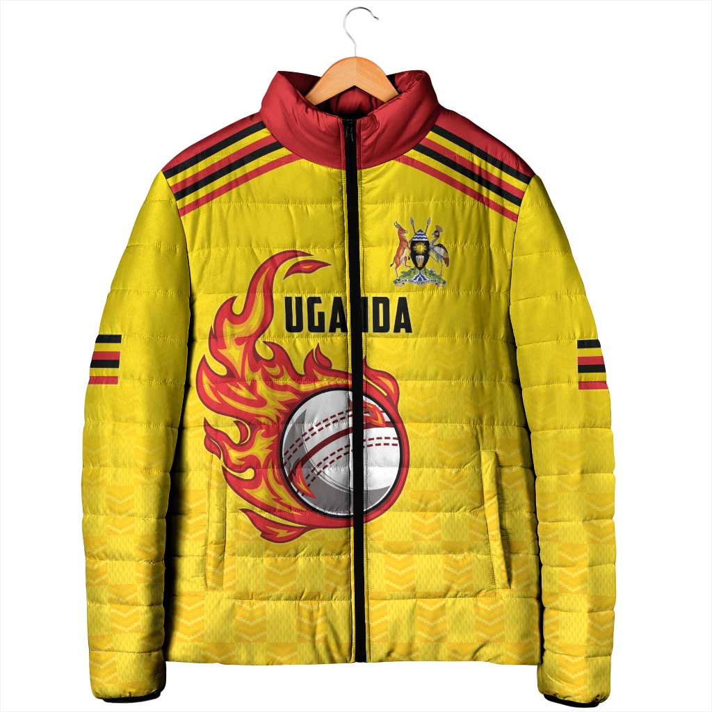 Custom Africa Cricket Uganda Padded Jacket Cranes Cricket Ball Fire