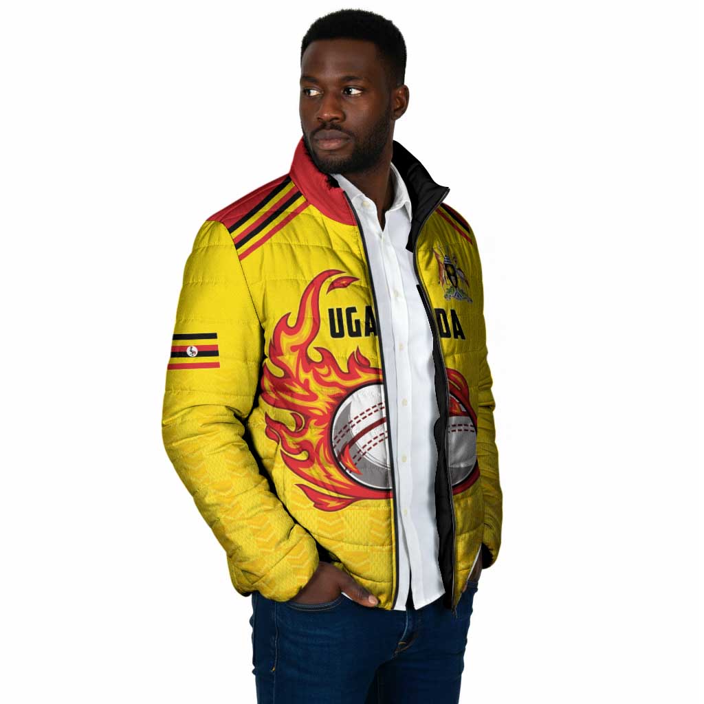 Custom Africa Cricket Uganda Padded Jacket Cranes Cricket Ball Fire