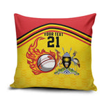 Custom Africa Cricket Uganda Pillow Cover Cranes Cricket Ball Fire