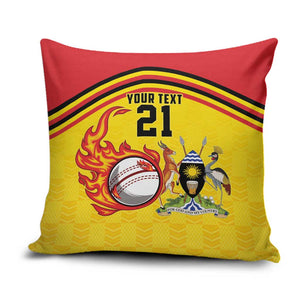 Custom Africa Cricket Uganda Pillow Cover Cranes Cricket Ball Fire