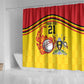 Custom Africa Cricket Uganda Shower Curtain Cranes Cricket Ball Fire - African Pride