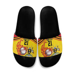 Custom Africa Cricket Uganda Slide Sandals Cranes Cricket Ball Fire