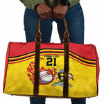 Custom Africa Cricket Uganda Travel Bag Cranes Cricket Ball Fire
